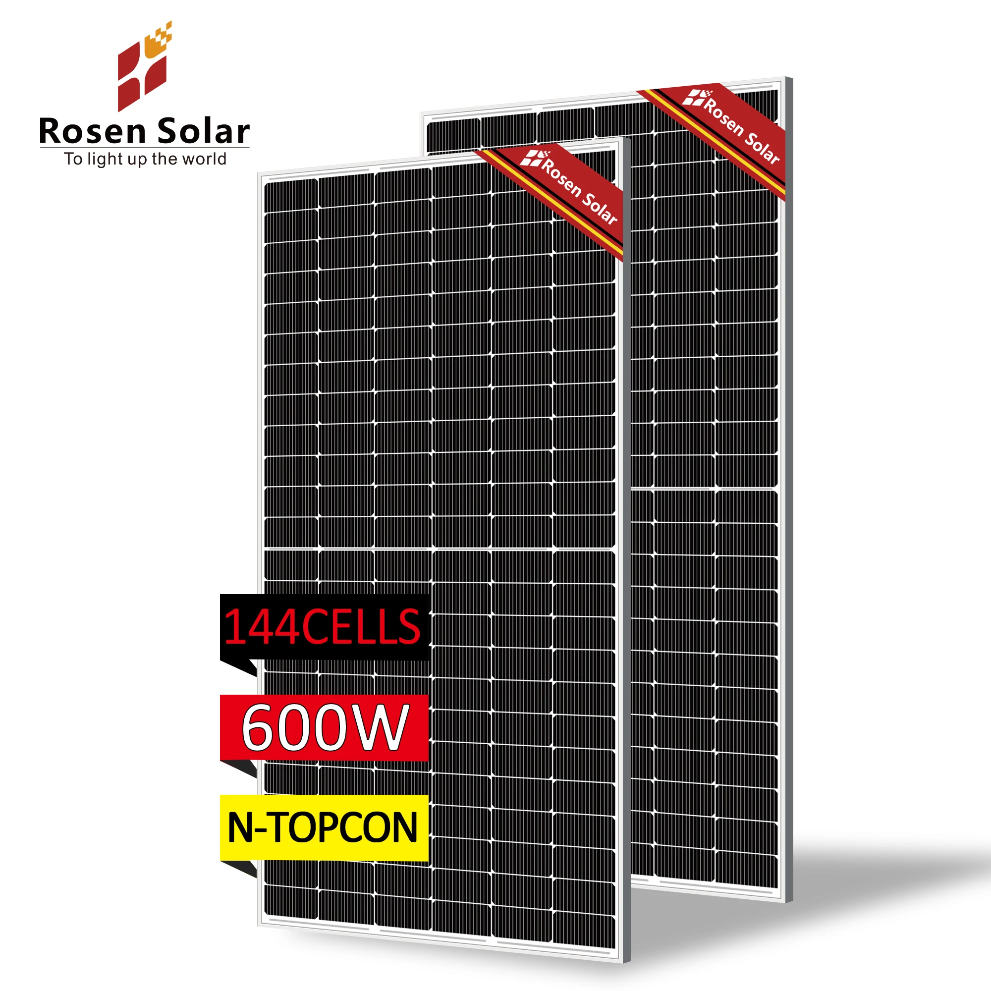 Solar N-Type 600W 700W 1000W Pannelli Fotovoltaici Dual-glass BC Topcon Solar Panel