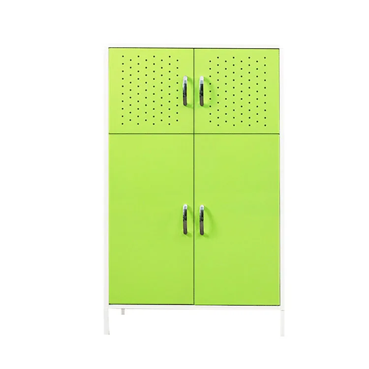 Colourful metal locker 4 doors metal locker steel storage fireproof cupboard