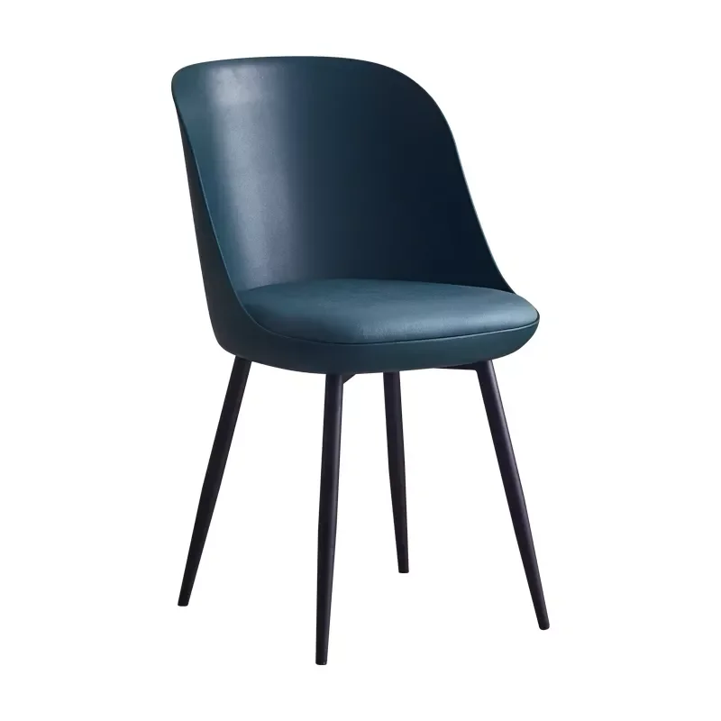 nordic design Popular Modern Design Woven Chair Leather With Black Metal Leg Used For Dining Room Chair Restaurant dining set