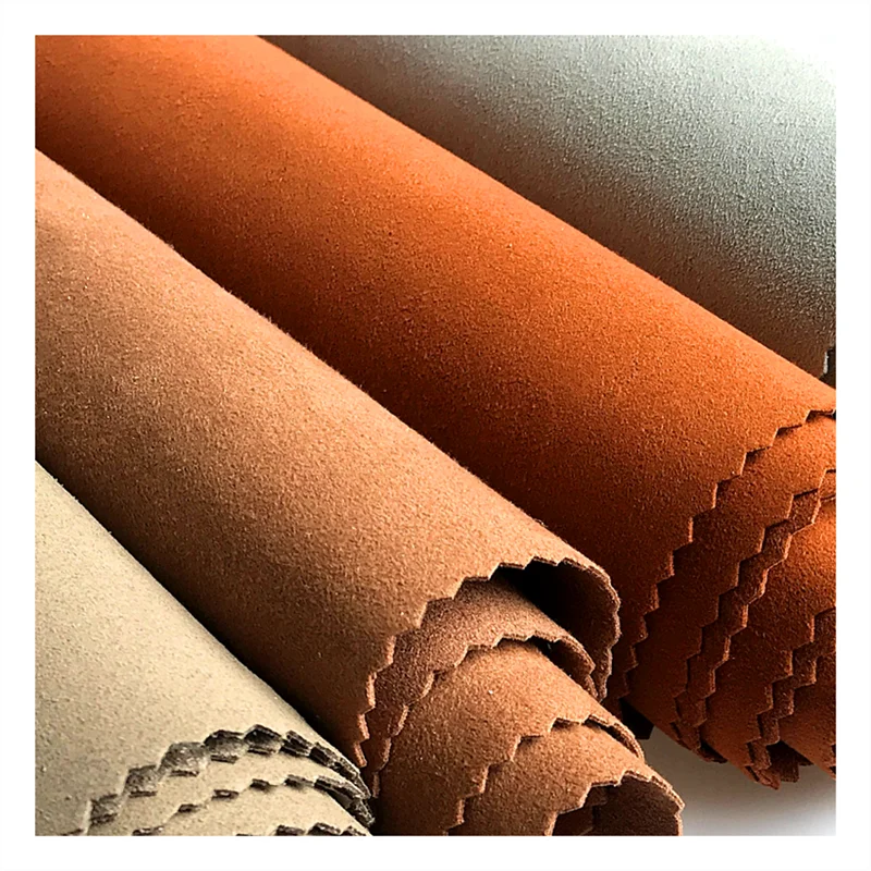 OEM customized Suede Leather Synthetic Microfiber Suede Leather Material For Bags
