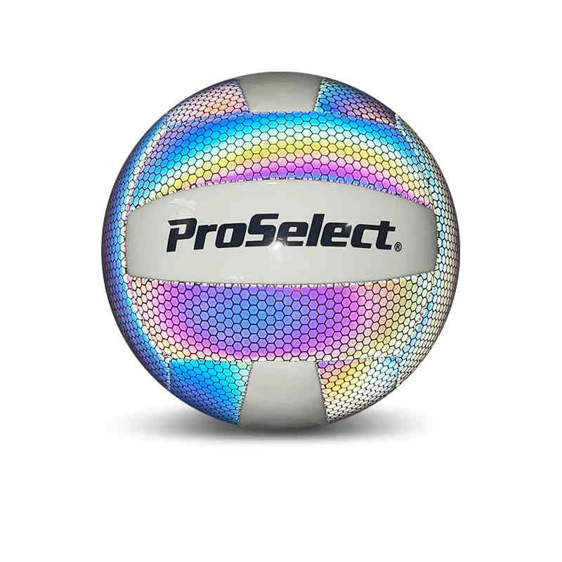 Custom Logo Soft Pu Leather Reflective luminous Volleyball Sports Training Balls for Outdoor Beach