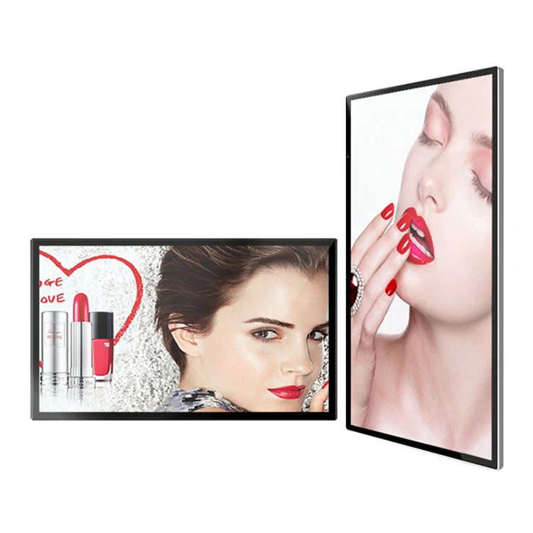 21/23/32/43 inch Ultra thin lcd screen display retail wall-mounted digital signage advertising machine