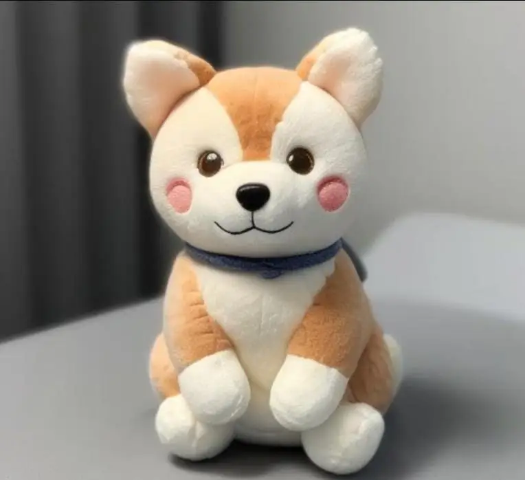 OEM ODM Custom Cute White Shiba Dog Stuffed Animal Toys Soft Shiba Plush Toy Puppy Doll