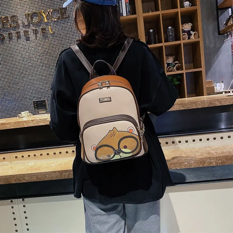 New Korea style Women Shoulder bags water resistant lovers PU leather fashion Mini backpack