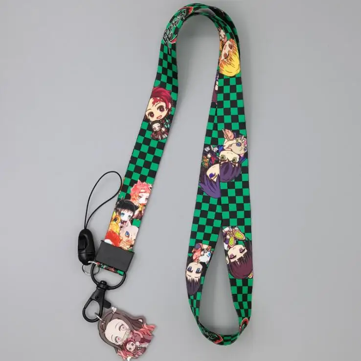 Demon Slayer Lanyards Anime Neck Strap Lanyard for Key Keychain Key Holder Rope Keyrings