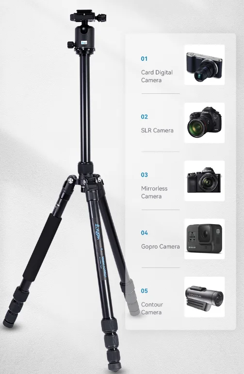 YuSen meinuo Quality Camera Mount Lightweight Universal Camera Gimbal Tripod Camera Photography professional tripod