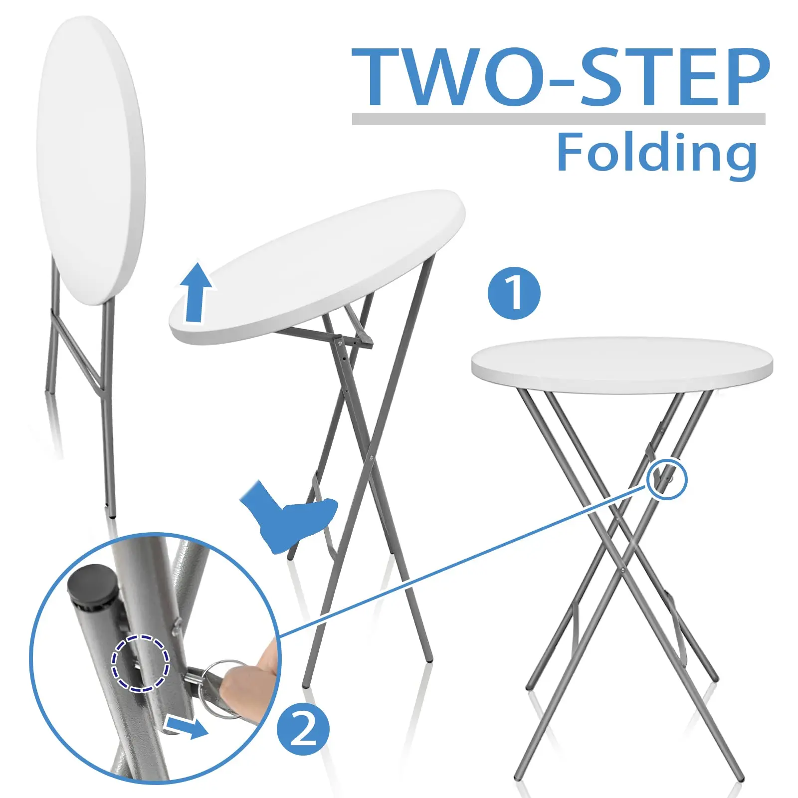 Wholesale Catering Hdpe Garden White Portable Camping Round Cocktail Picnic 6Ft Rectangle Plastic Portable Folding Fold Table