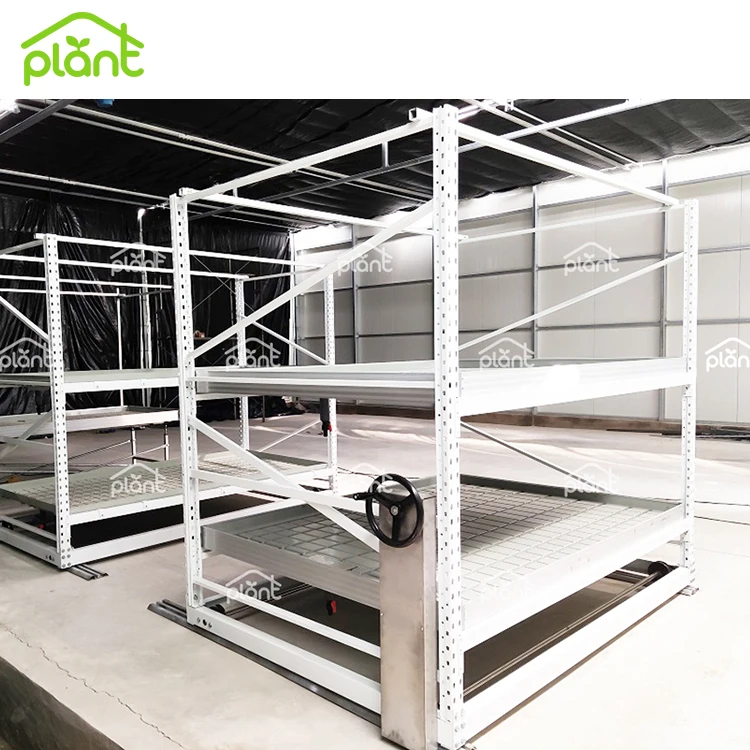 Professional customization mushroom cultivation grow racks growing shelves  Vertical Mobile Grow Rack System Farming