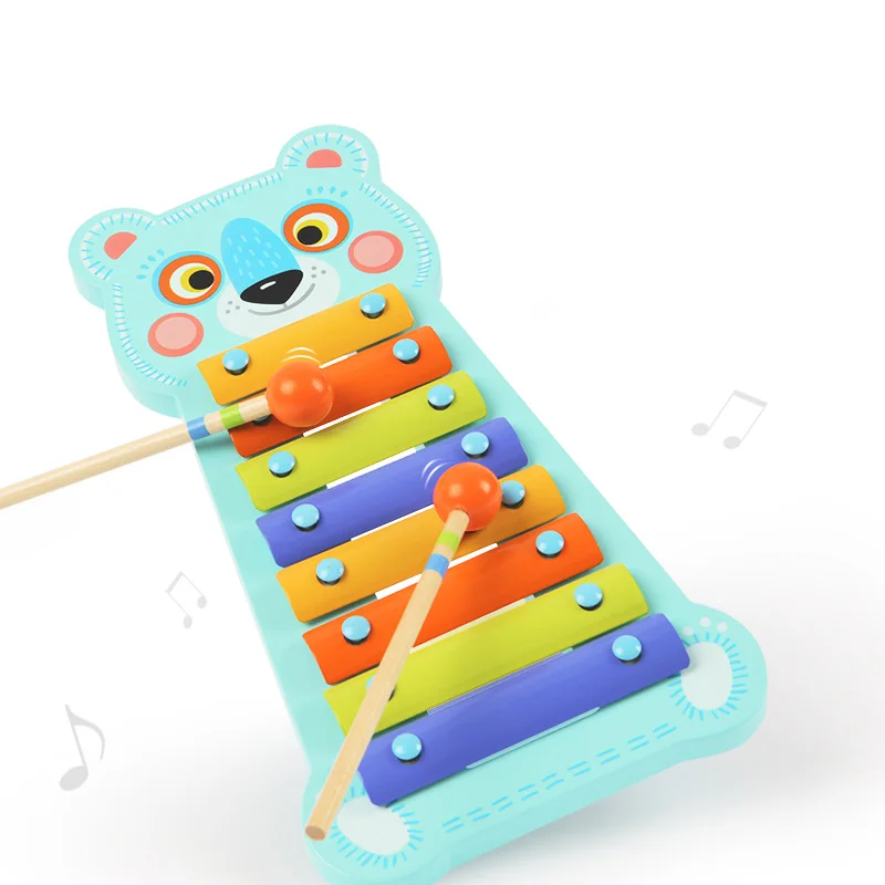 
Mideer Kids Educational Musical Instrument Toy, Wooden Knock Harp Toys 