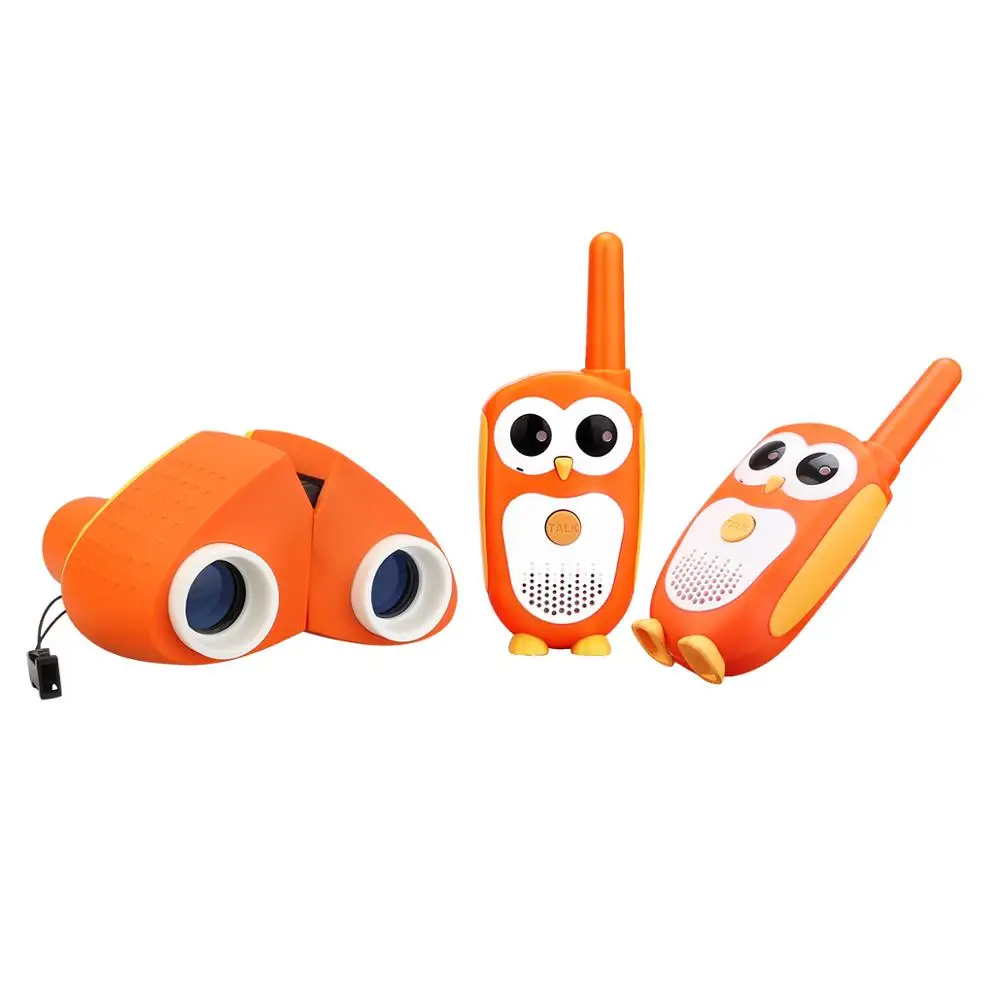 CE ROHS Orange PMR owl License free Walkie Talkie and 6X18 Binoculars kids toys gift set Retevis RT30