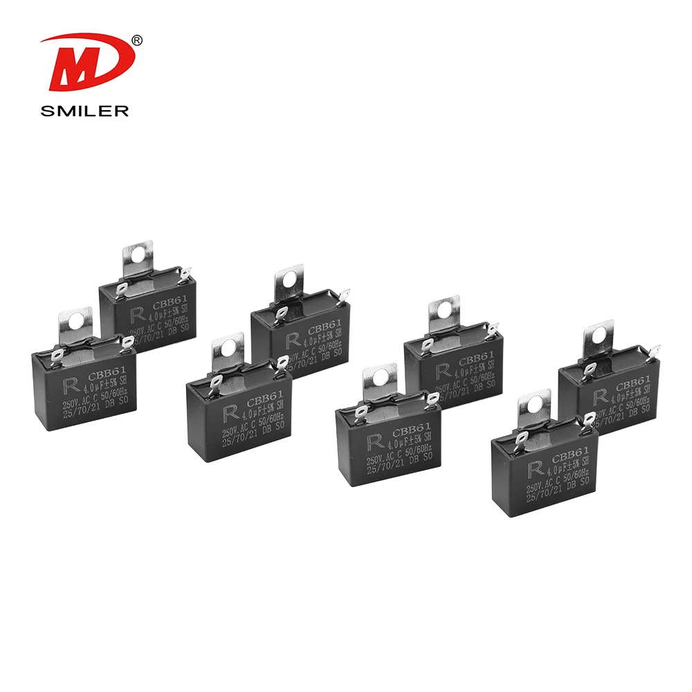 Motor Capacitor Capacitors Cbb61 ac metallized polypropylene film capacitors kit for fan