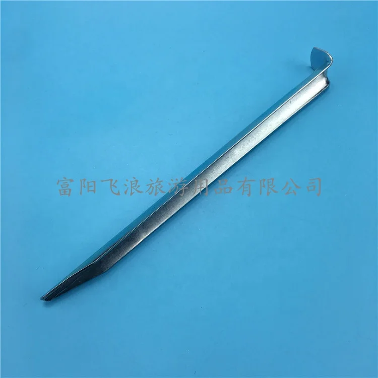 Outdoor Galvanized Camping Halfround U Shaped Steel Tent Peg Sand Stake