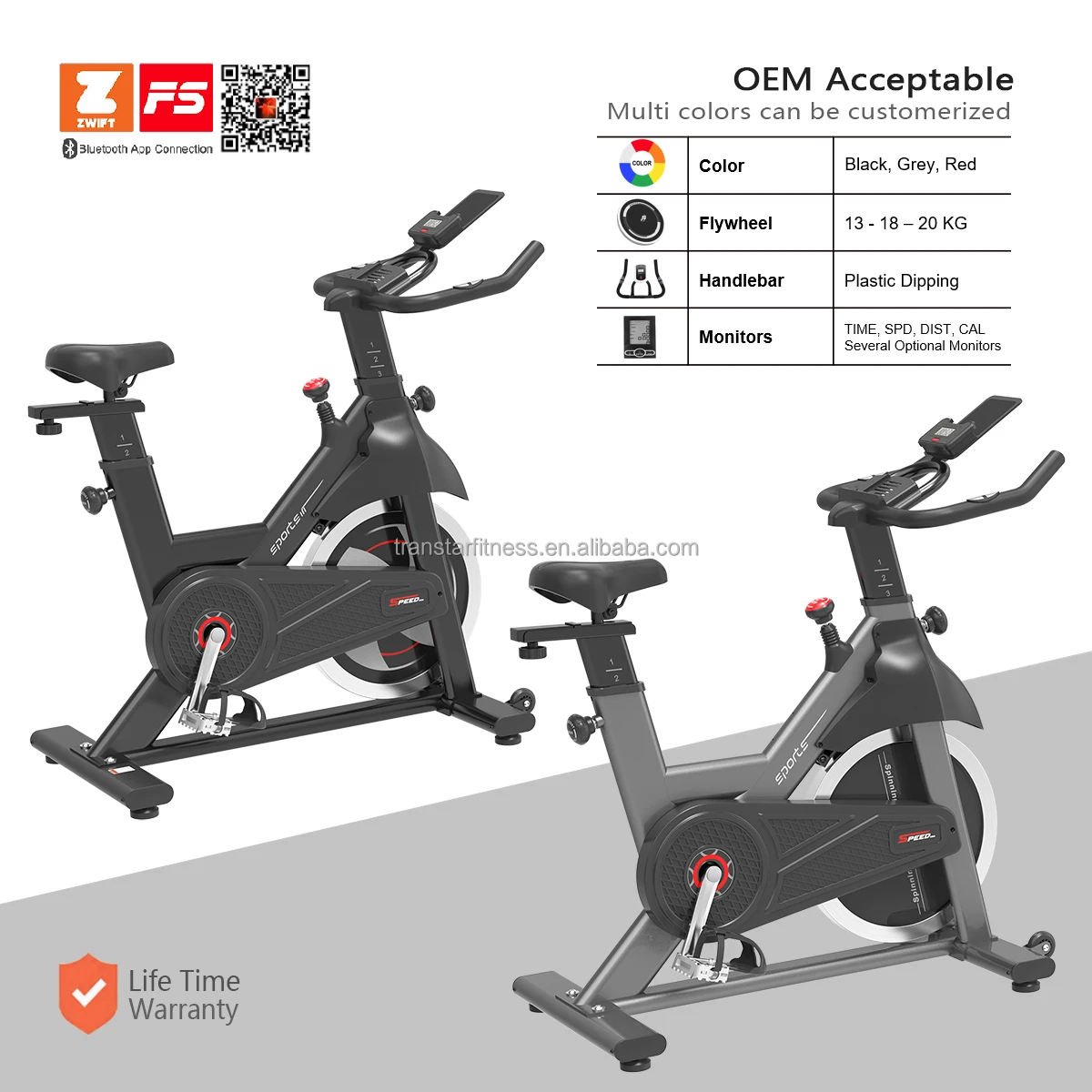 Home Gym Cardio Training Professional Spinning Bicycle with Screen