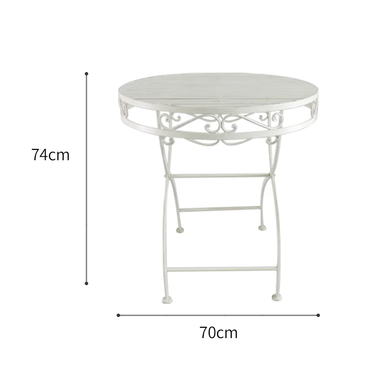 Outdoor furniture wrought iron folding garden bistro chair and table set