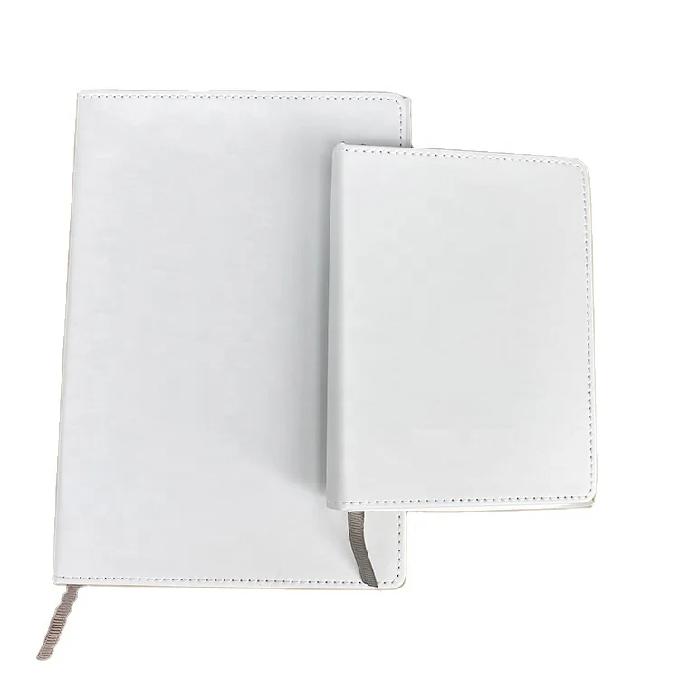 Custom Leather Cover Notebook  A6 Sublimation Full Side Printing Plain Paper Journal