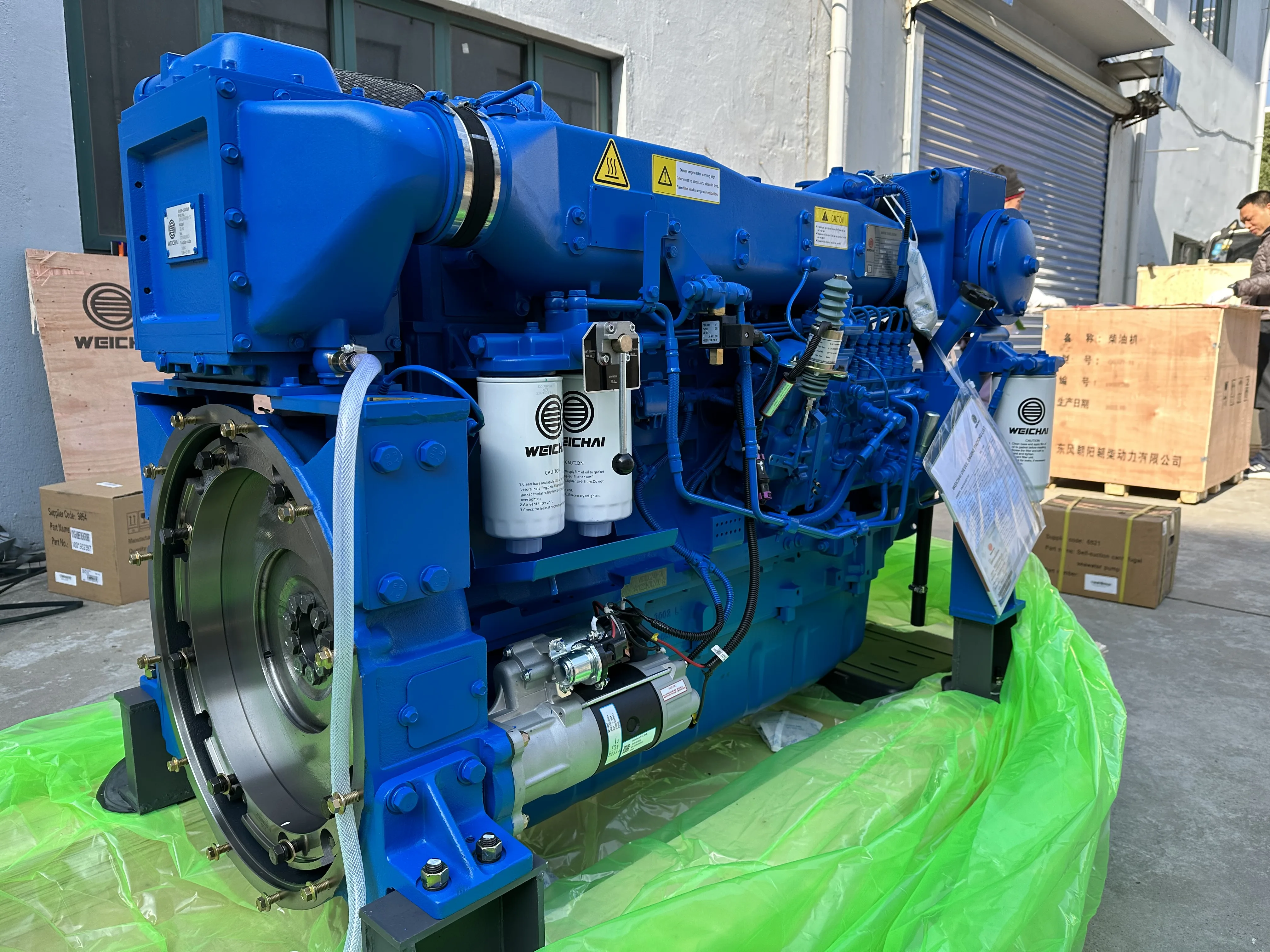 High quality 4 strokes 6 cylinders water cooled weichai WD10C278-21 boat motor marine diesel engine for fishing ship