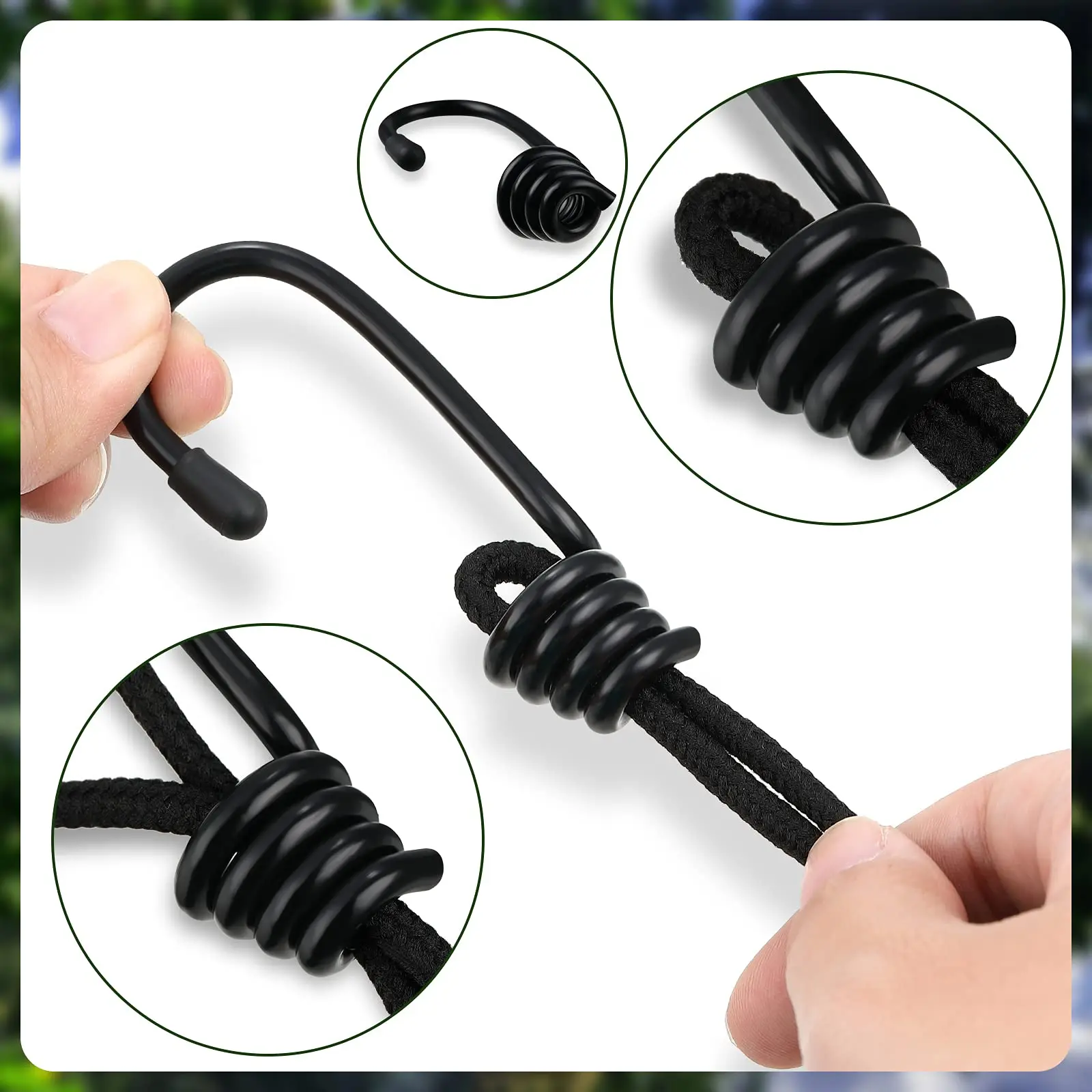 Strapping Tape Luggage Rope Expander Metal Canopy  Trunk Stretch Spring Hook