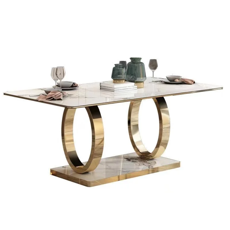 Nordic high quality restaurant furniture dining room 6 seater dining table set for home