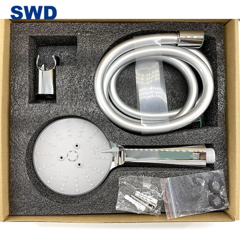 Wholesale Factory Supplier Bathroom Faucet Abs Plastic Chrome Plating Hand Shower Head With Hose