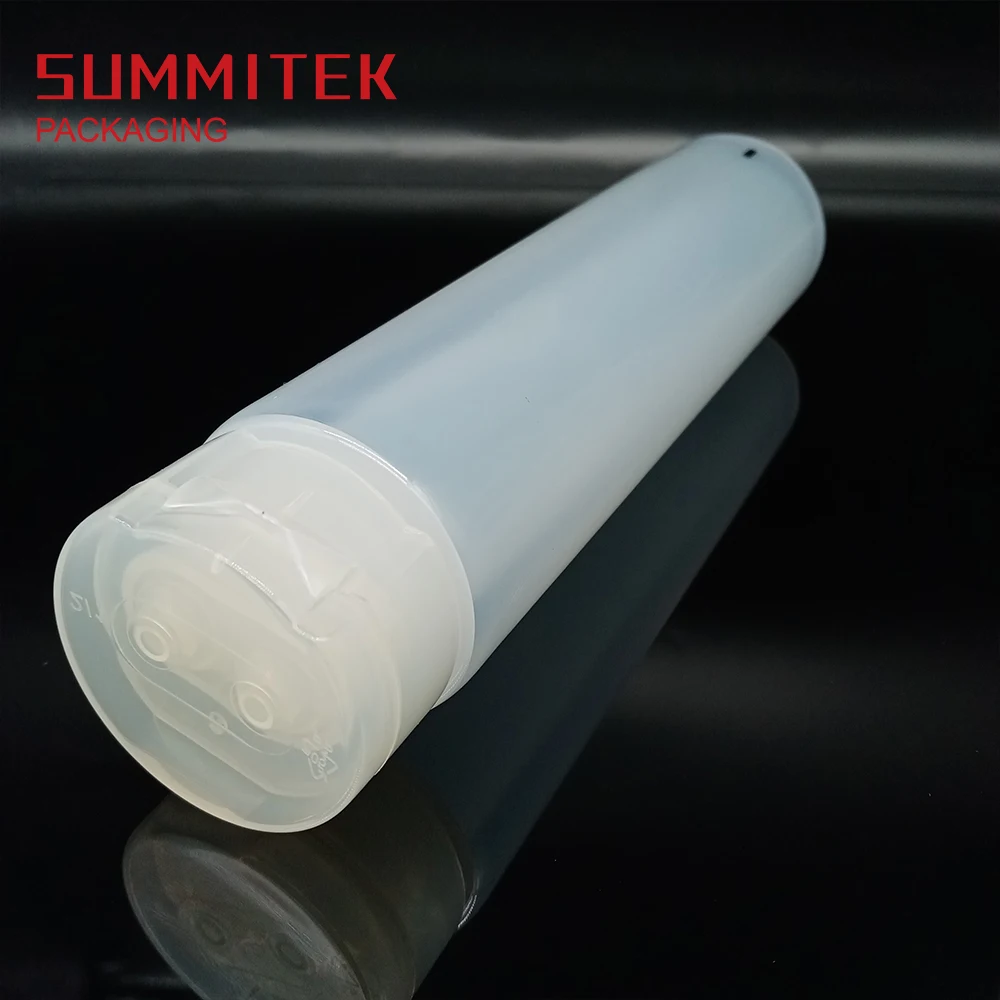 100ml+100ml Two Creams Cosmetic Plastic Dual Chamber Double Tube Packaging 2 in1 Dual Chamber Tube