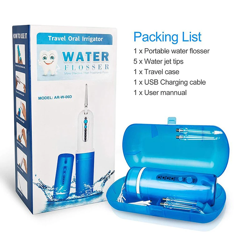 
4 modes dental water flosser oral irrigator with sinus rinse clean and 5 nozzles 