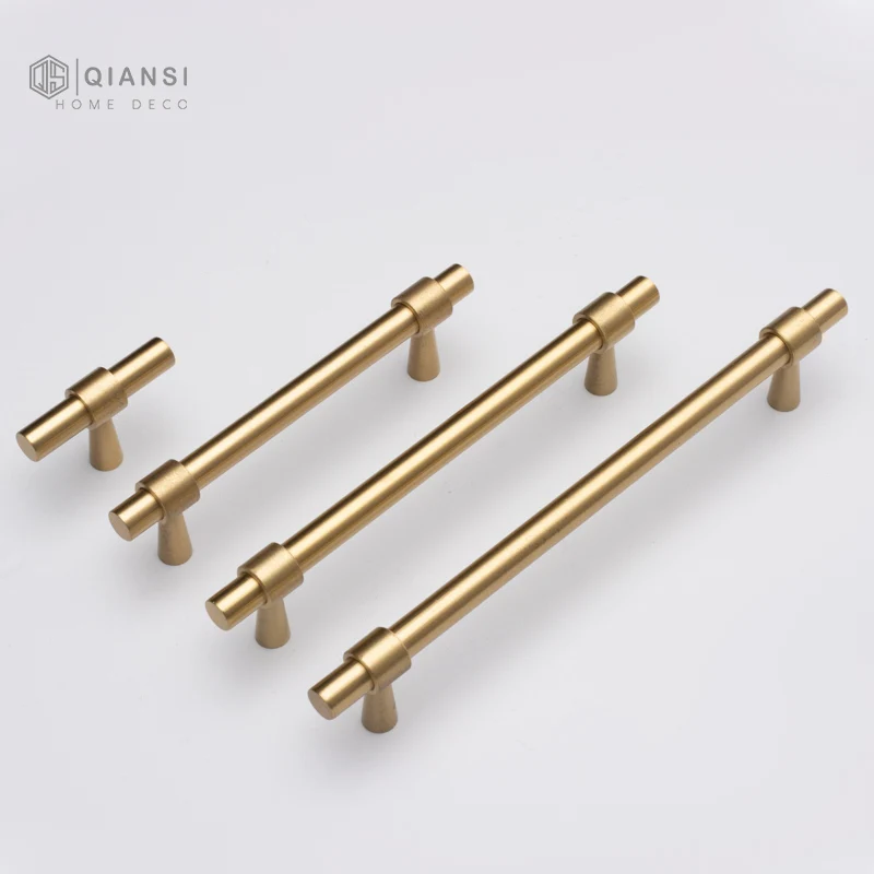 Qiansi HK0070 настраиваемый современный стиль круглый бар латунная Мебельная ручка кухонный шкаф выдвижной