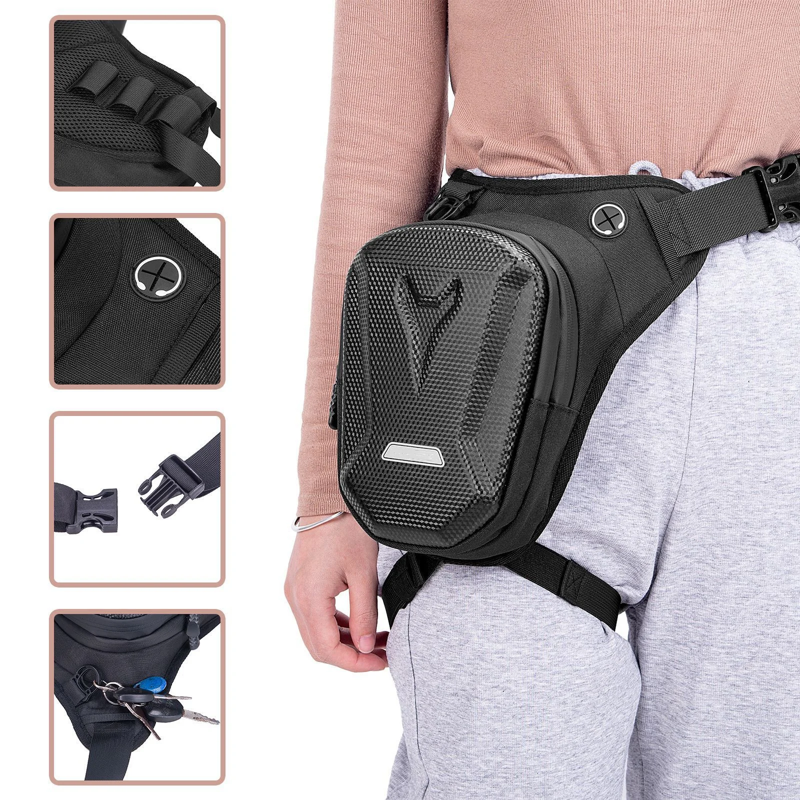 Men Motorbike motorcycle Riding Waist Leg Bags Cycling Bicycle Bike Bags