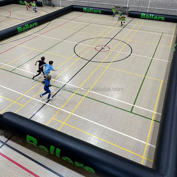 Blow up sport arena soccer field inflatable 3v3 football pitch for street