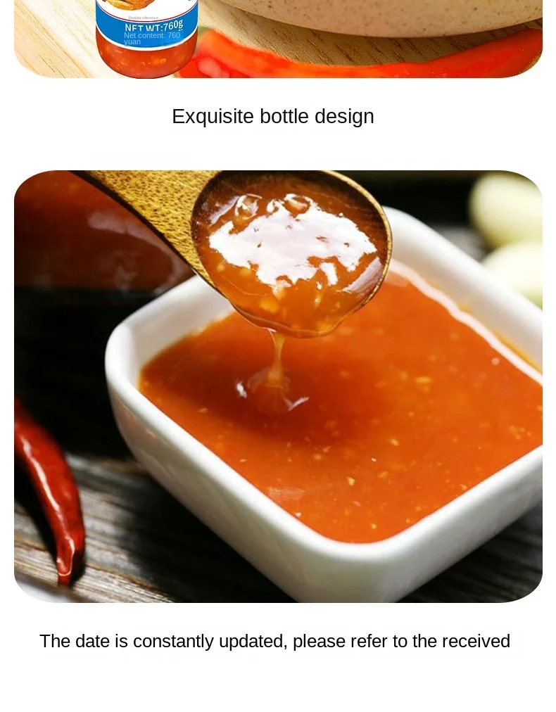 Sweet Chili Sauce 800ML*12 Bottles High Quality Sweet Chili Sauce Fried Food Dip Is Delicious To Dip Into Dumplings
