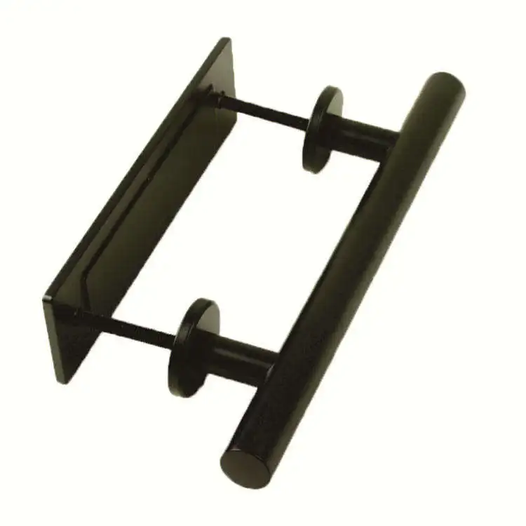 Manufacturer Direct Sales Sliding Barn Door Handle Pull Set Premium Carbon Steel Black Handle For Wooden Door  Hardware