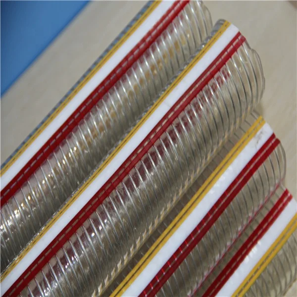 Transparent Tube Vacuum Tube Plastic Reinforced 100mm Clear PVC Oil-pipe Steel Wire Hose