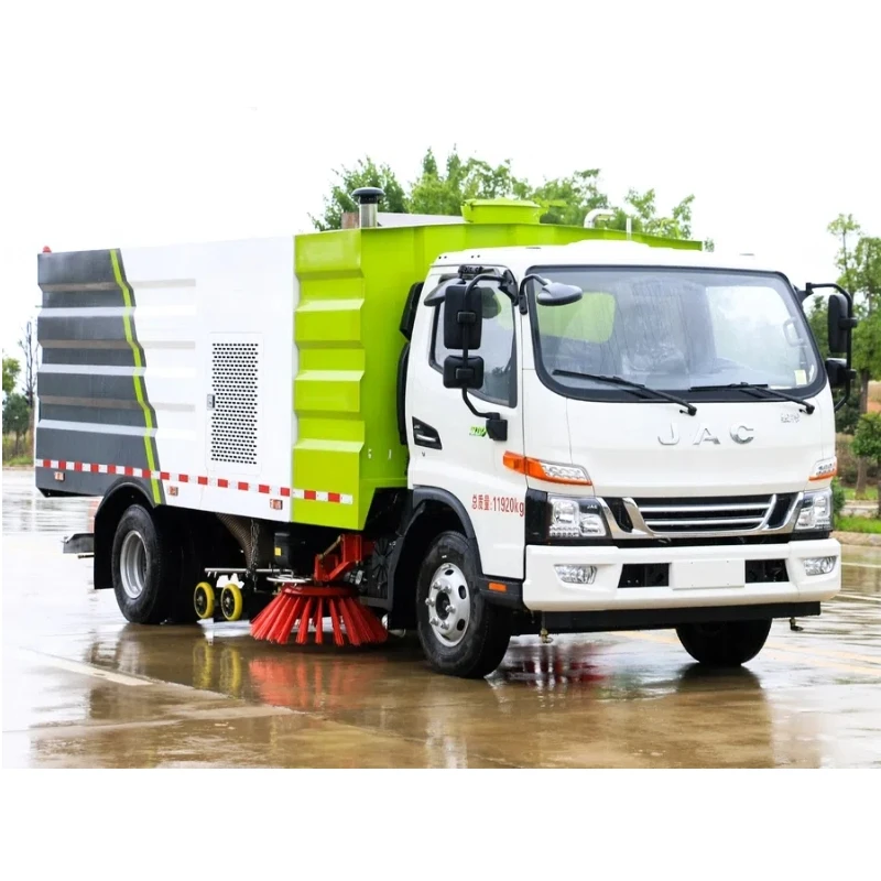 Light cleaning and sweeping vehicle with 2 central sweeping plates JAC 9 cubic meter cleaning and sweeping vehicle