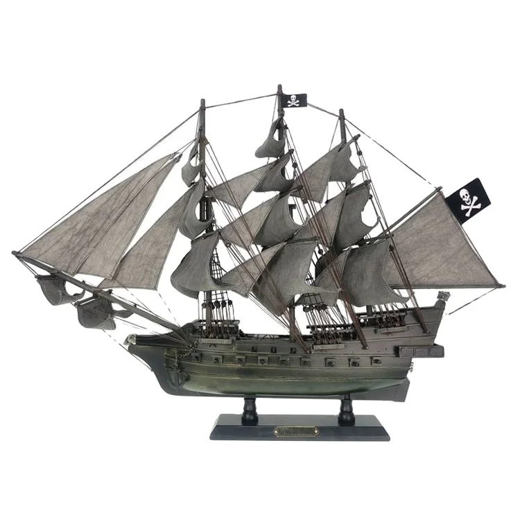 Wooden pirate ship model of the caribbean flying ducthman Nautical gift maritime Decoration scale model boat rustic decor