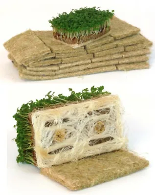 Natural Nonwoven Jute Felt Biodegradable Microgreen Pad Grow Mat Custom Any Size Needle Punched Jute Felt