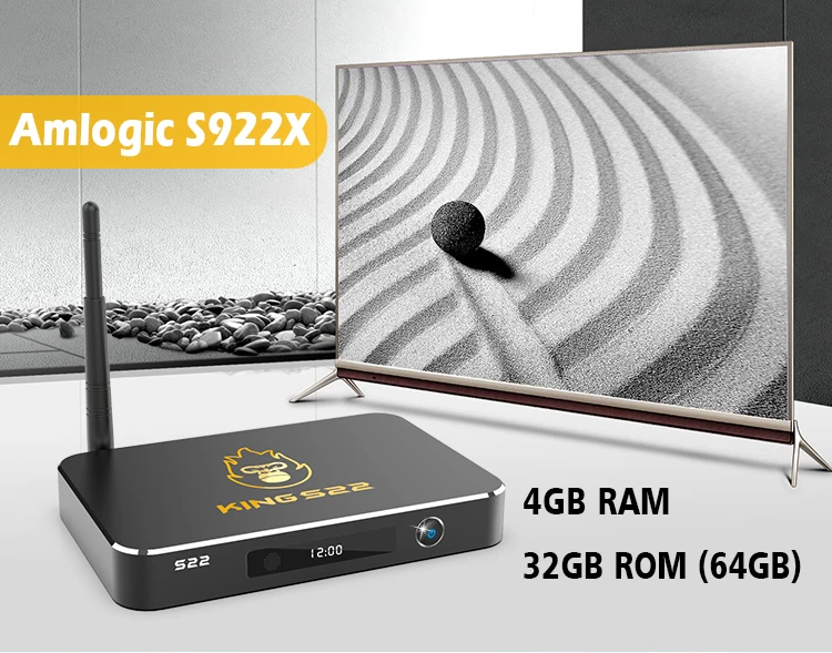  2020 Новое поступление поставка из Китая Интернет-ТВ-Приставка Smart 4K HD 4 ГБ Android 9 Amlogic S922X