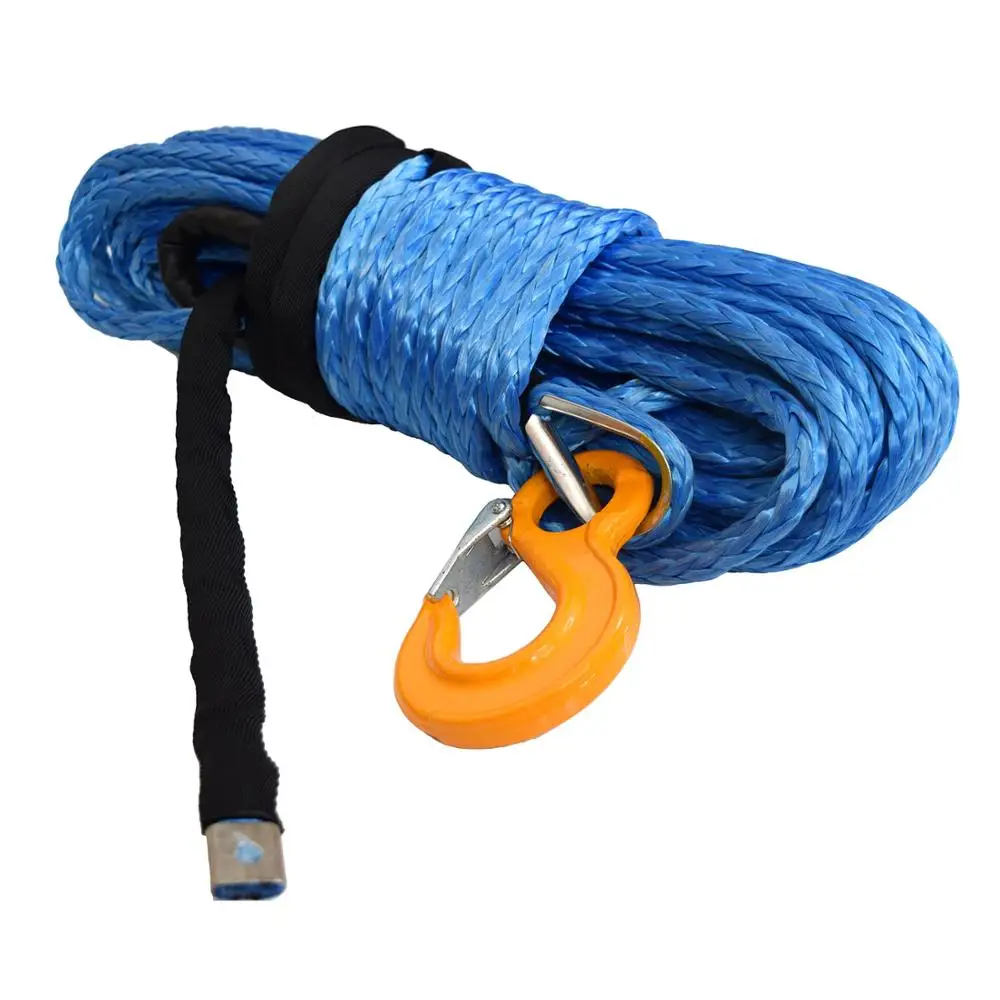 Monster4WD 100 ft 1/2 inch Long Winch Rope Winch Cable Rope With Hook And Lug