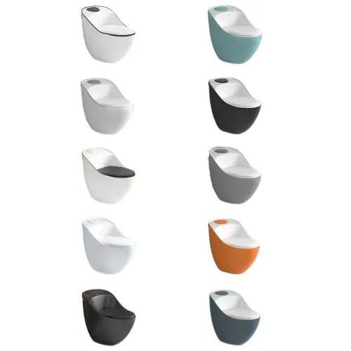 С двойным смывом сторона-нажатия одной части форма напольная Туалет Сифон Jet Промывки монолитный унитаз