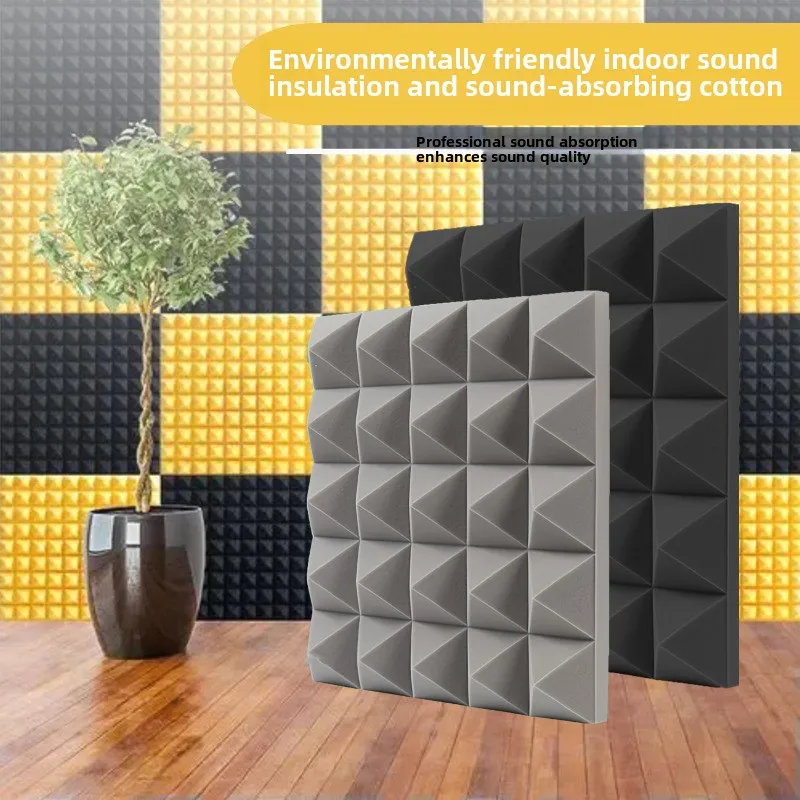 Pyramid Self-Adhesive Acoustic Panels Sound Absorption Wall Board for Studios Bedrooms