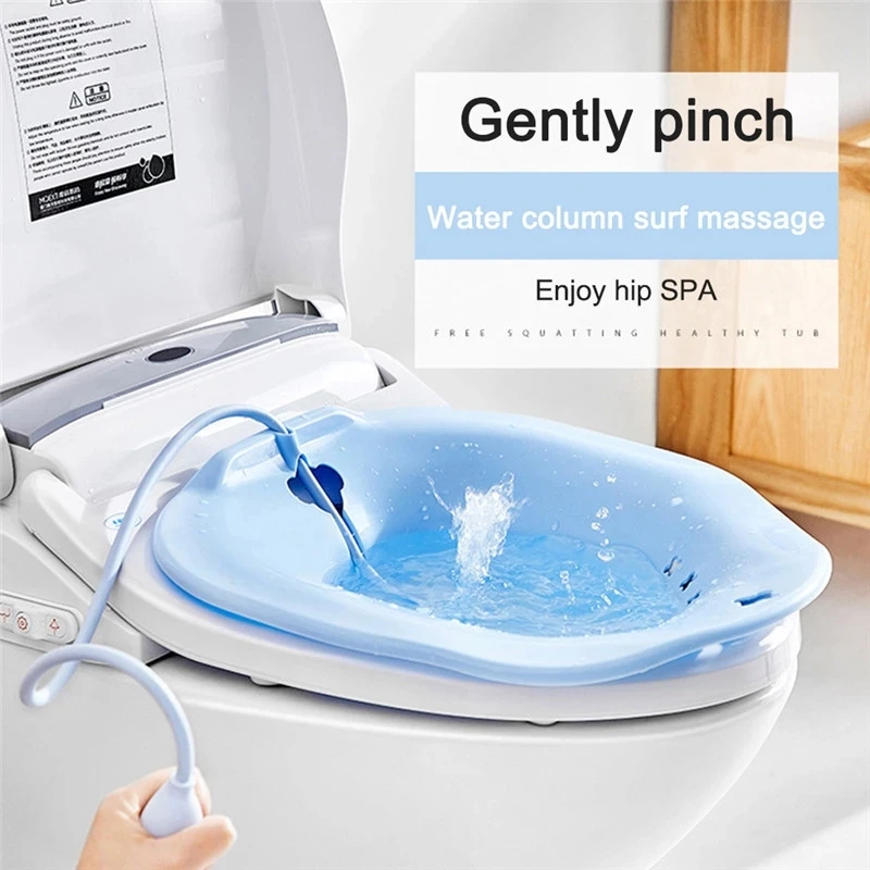 
Portable Sitz Bath for Toilet Seat Good for Postpartum Care Hemorrhoid Therapy Relive inflammation and Yoni Steam Seat 