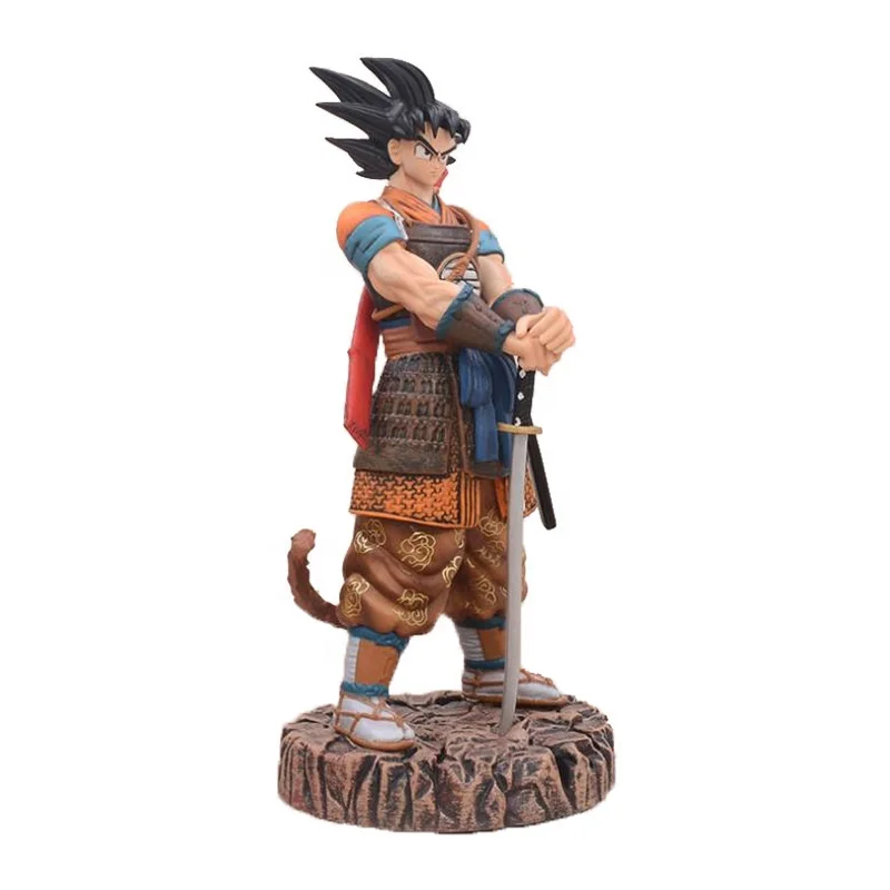 HWF 101168 Super Saiyan Dragon Anime Figure Samurai GK Sun Goku Vegeta Broly Gohan Standing Sword Hand Action Figures Model Toy