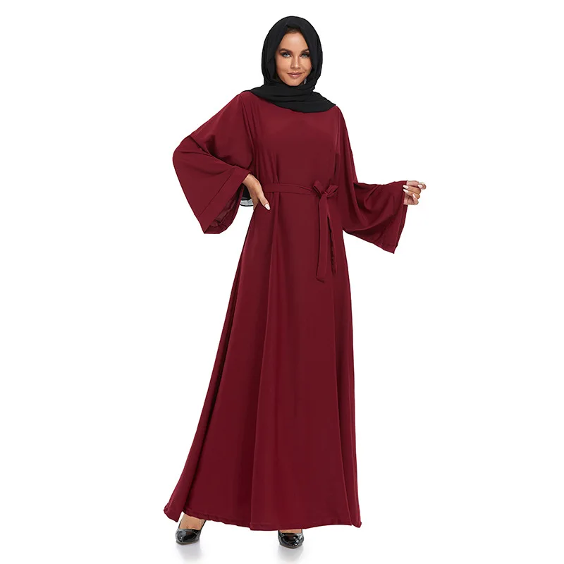 Trending Long Sleeve Muslim Islamic Clothing Abaya Turkish Dresses Muslim Dress For Women Dubai 2020