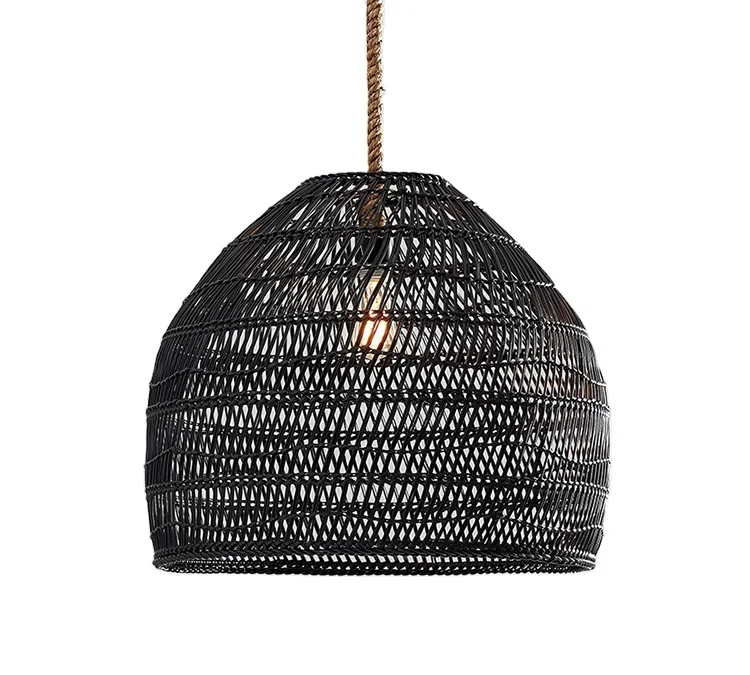 Bamboo Weaving Chandelier light Hanging LED Ceiling Light Pendant Lamp Fixtures Rattan Woven Home Bedroom Decors lighting