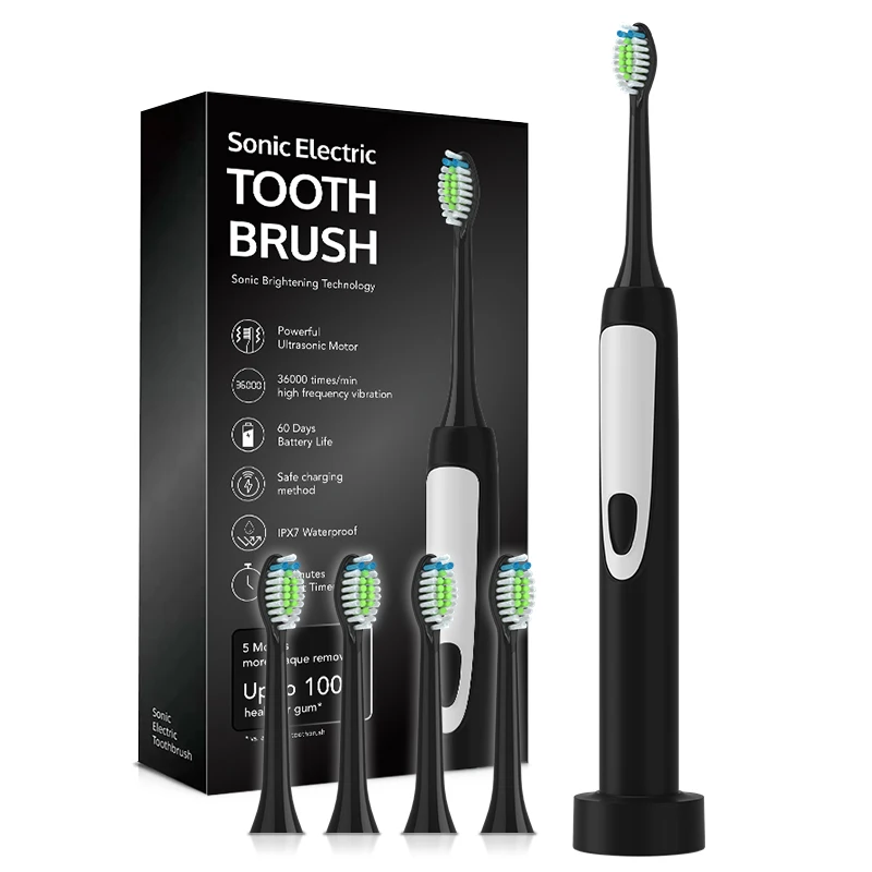 Ultra Sonic Motor Wireless Charging 3 Modes Smart Timer Whitening Toothbrush Electric Toothbrush