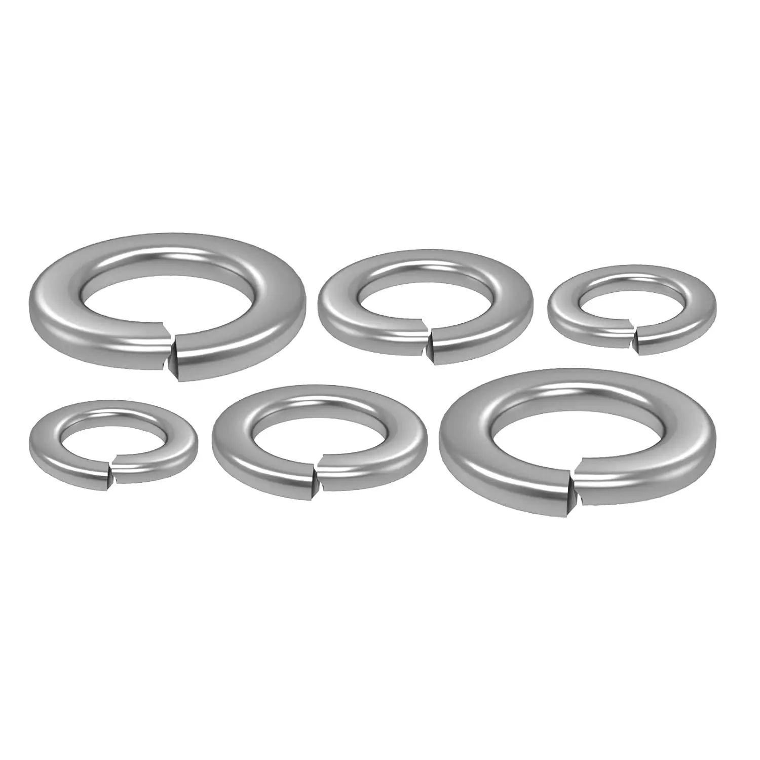Wholeasle M6 Lock Washers, 304 Stainless Steel Split Lock Washers for Bolts