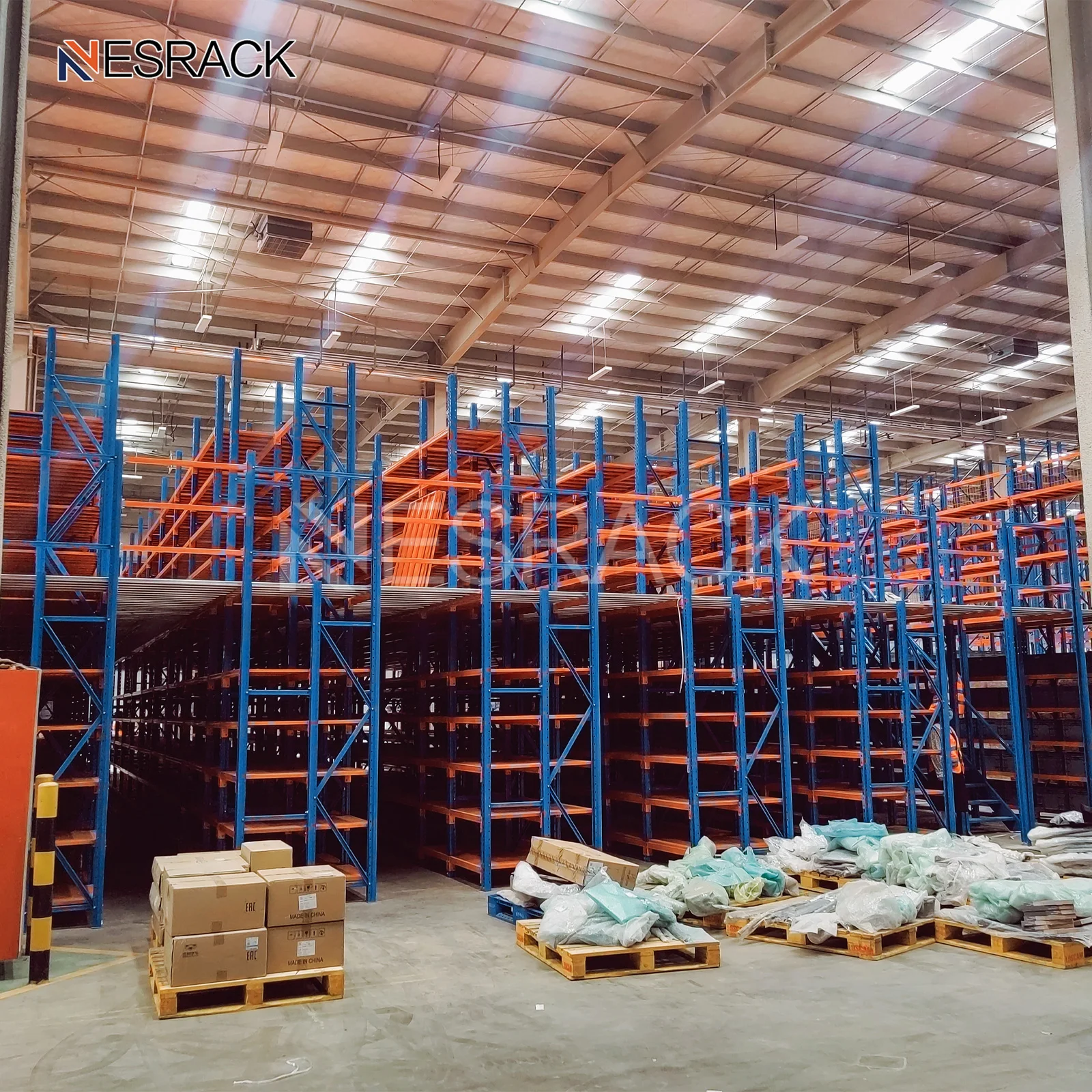 Warehouse attic loft mezzanine floor moden shelving adjust work platform for racking rack shelf shelves