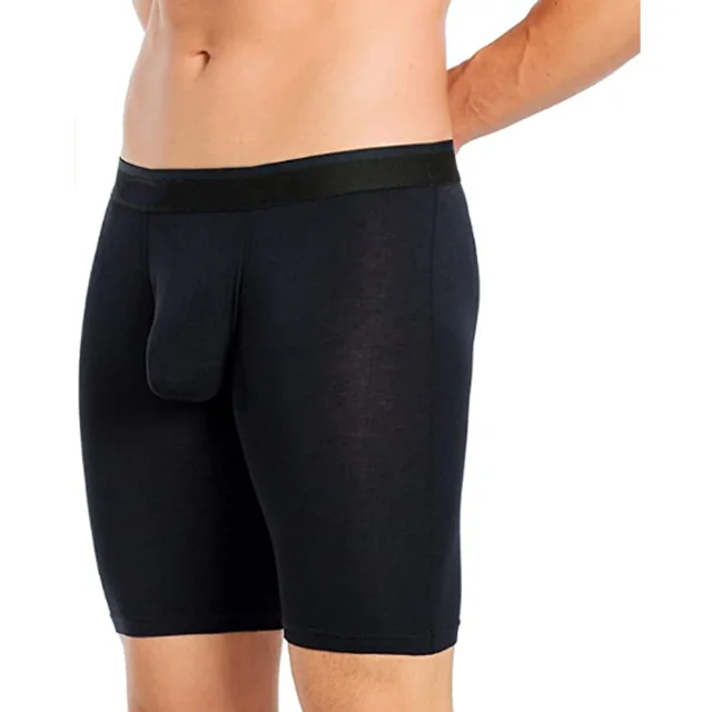 Mens Underwear Boxer Shorts Plus Size U-shape Convex Boxer Brief Seamless Cotton Flat Pants