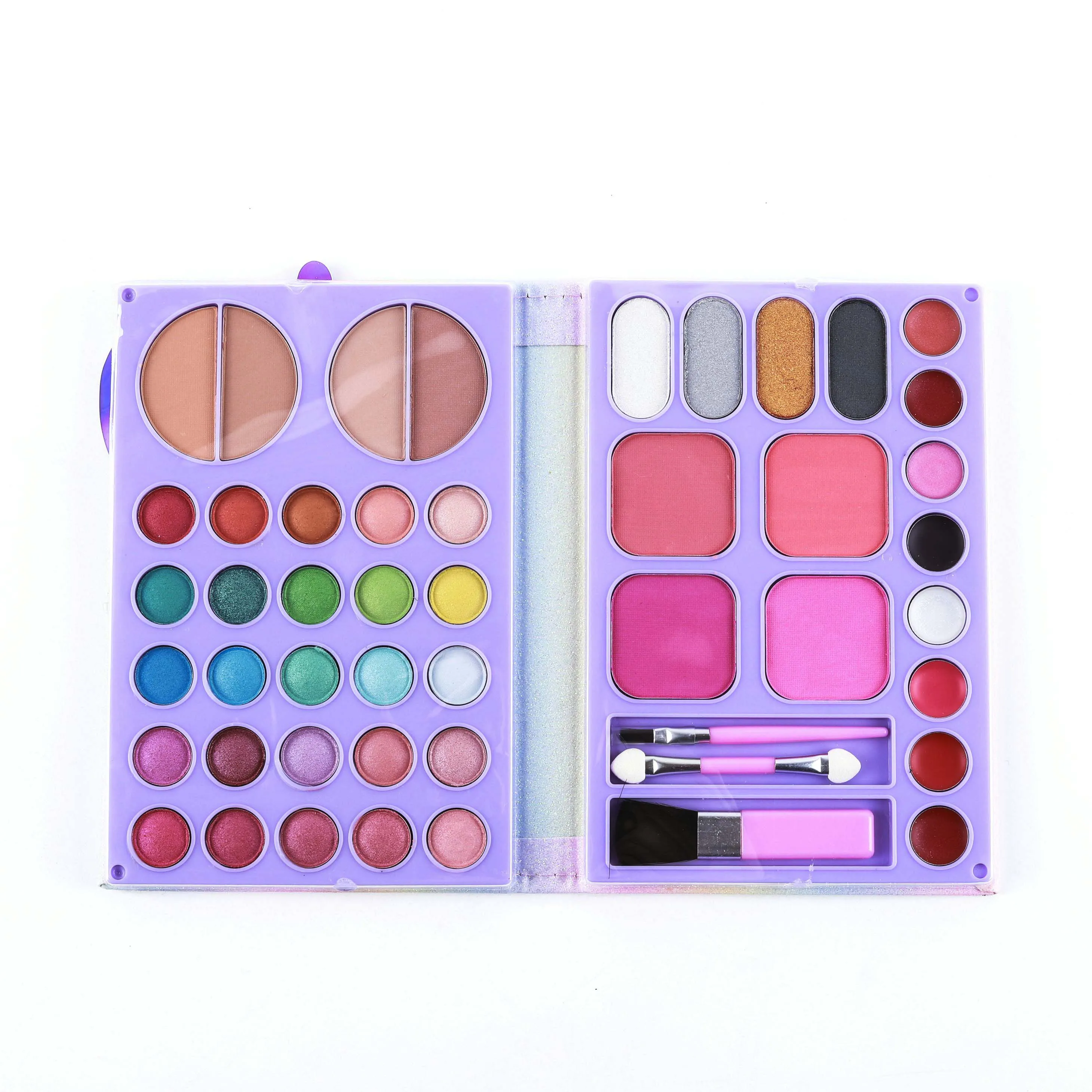 Custom Logo High Quality Book Palette Eyeshadow Blusher Face Powder All in One Palette with Brush Vegan Makeup Private Label