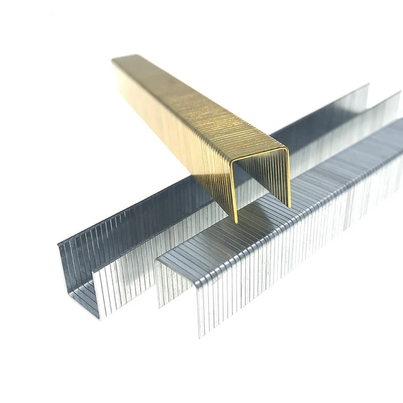 Gun Nails Factory Custom Galvanized Wire nail 10J series 1008J 1010J 1013J Decorative Black Office Staples for Wood Sofa