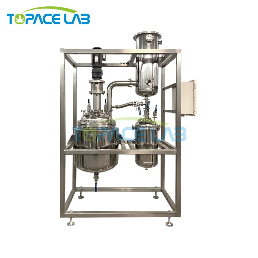 Hot sale Topacelab Customizable 50L-500L Jacketed Glass Reactor Double Layer Chemical Reactor for Reactions with Reaction Kettle