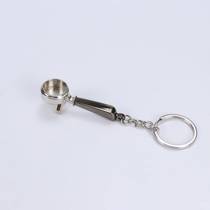 Custom Barista Gift Luxury Espresso Accessories Wholesale Self Defense Sublimation Metal Coffee Keychain Set